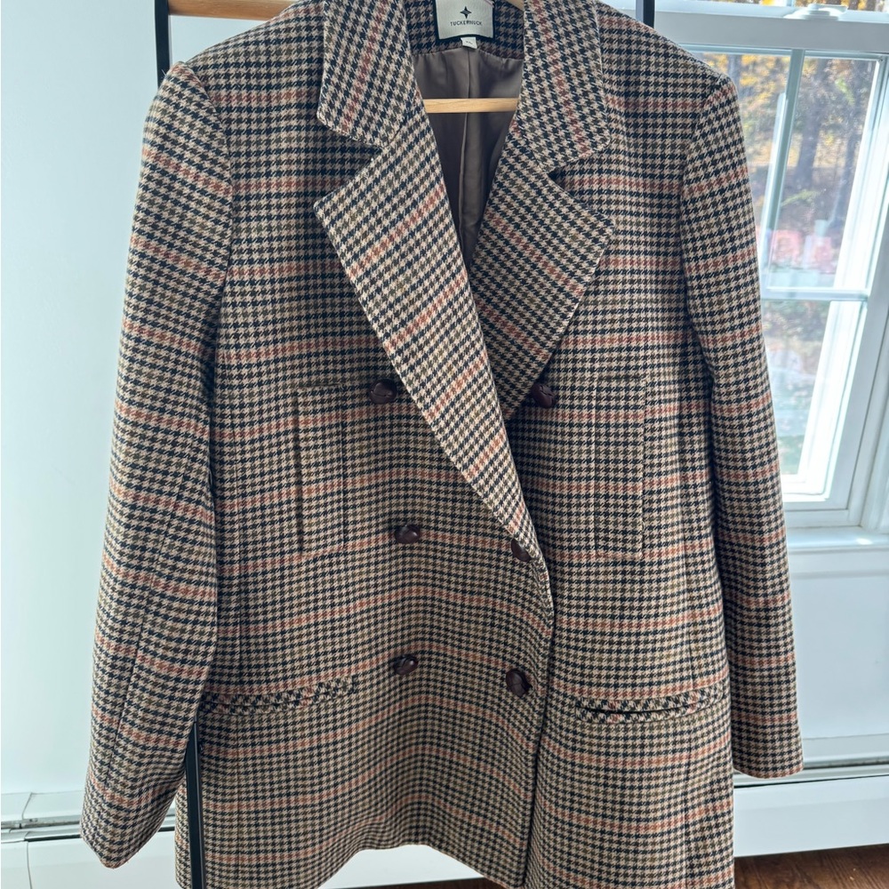 Tuckernuck Checkered Double-Breasted Blazer